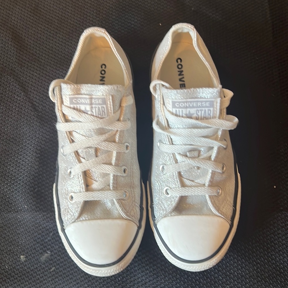 Converse all star silver size 3